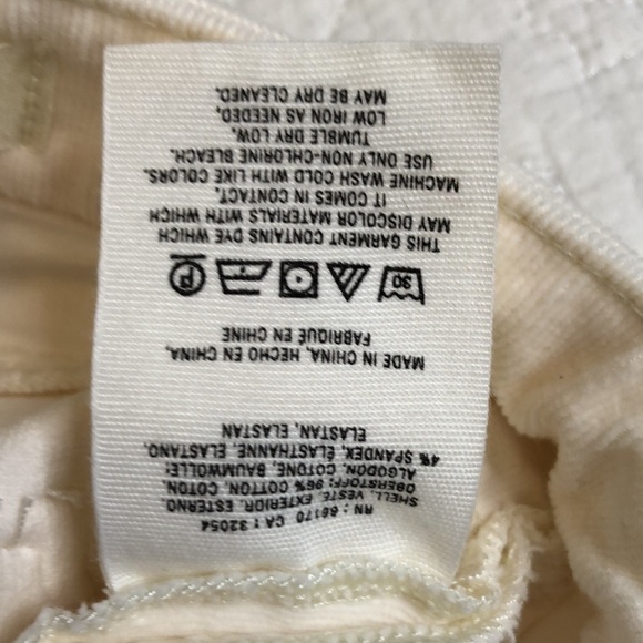 Anthro PILCRO and the Letterpress Cream High-Rise Skinny Ankle Cords  Size 28 - Picture 13 of 13